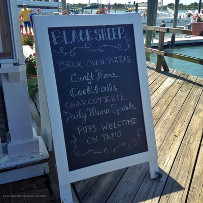 Great pizza on the Beaufort waterfront brought to you by Black Sheep restaurant.