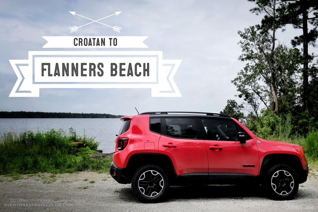 Driving our new Jeep Renegade 4x4 through Croatan National Forest to Flanners Beach, North Carolina