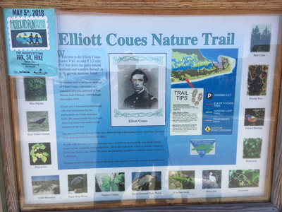 Information about the Elliott Coues Nature Trail, as posted on the trail sign