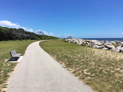 The beachside trail at Fort Fisher State Park