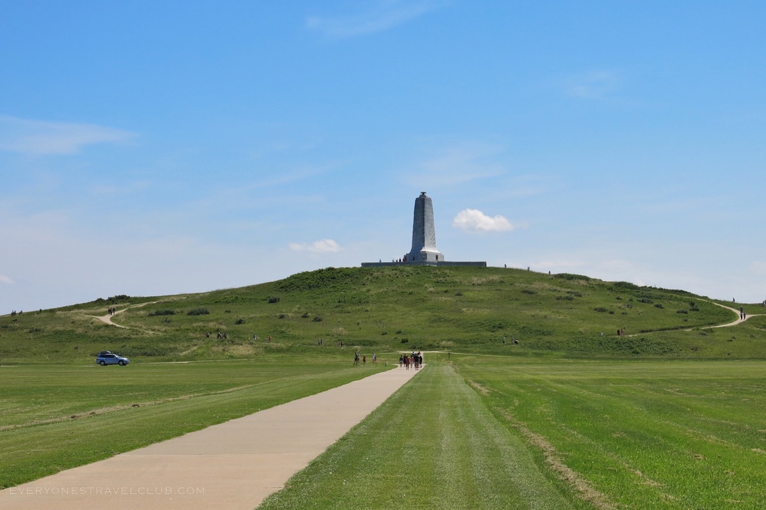 View of the Wright Brothers Memorial in Kill Devil Hills, North Carolina
