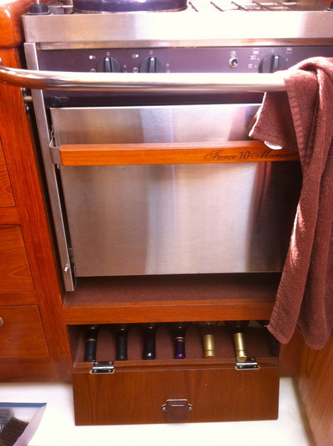 An idea for wine storage on our liveaboard sailboat