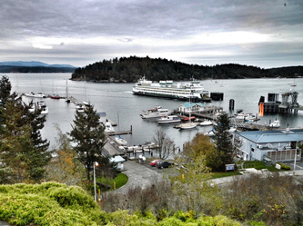A view of the Friday Harbor Marina from the Inn