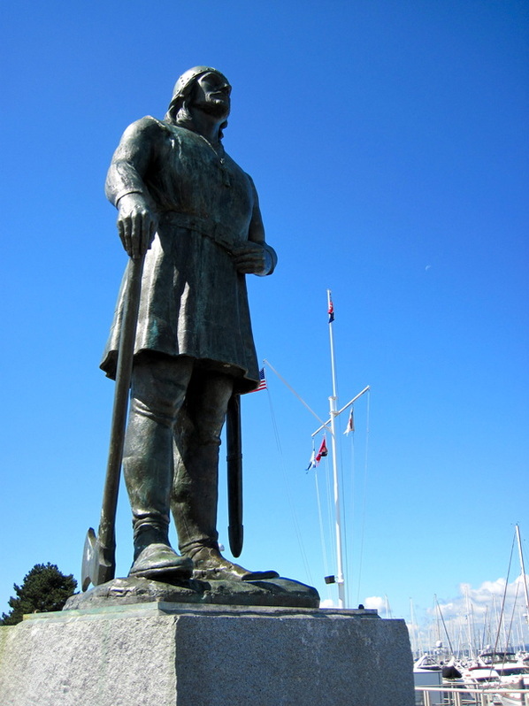 The Scandinavian Leif Erikson Statue at Shilshole Marina in Seattle