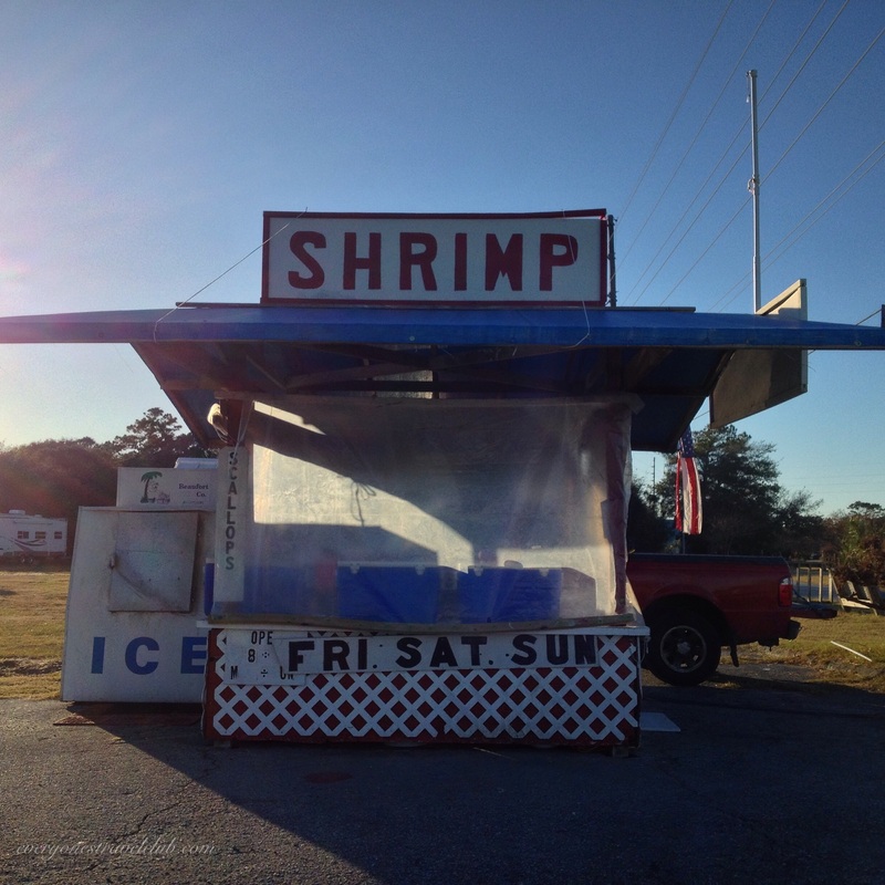 Shrimp stand roadside North Carolina