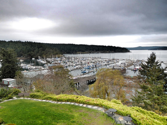 A view from the bluff at Friday Harbor