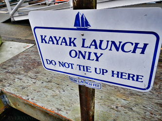 A kayak launch at the Friday Harbor marina