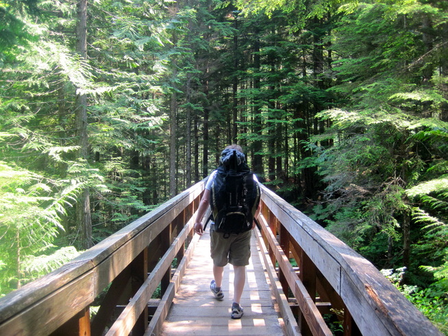 Hiking the trail to Lake Serene Washington