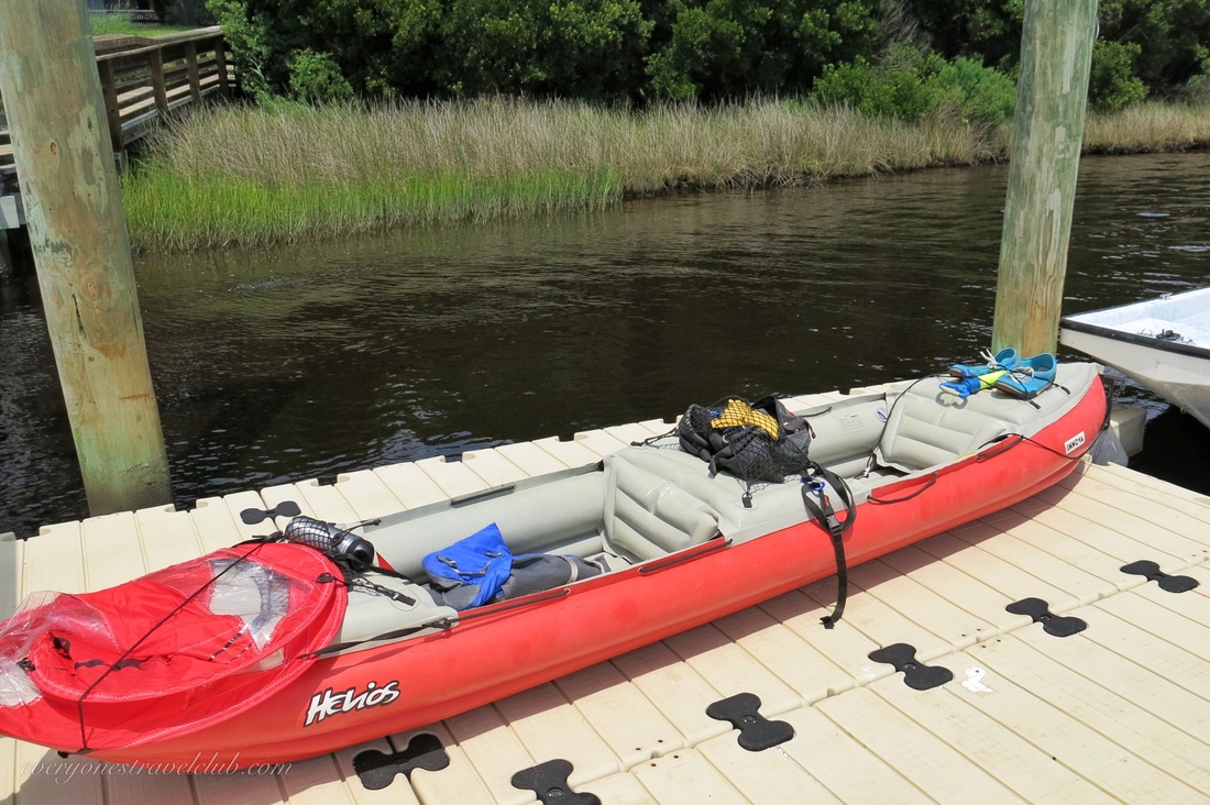 An Innova Helios tandem inflatable kayak