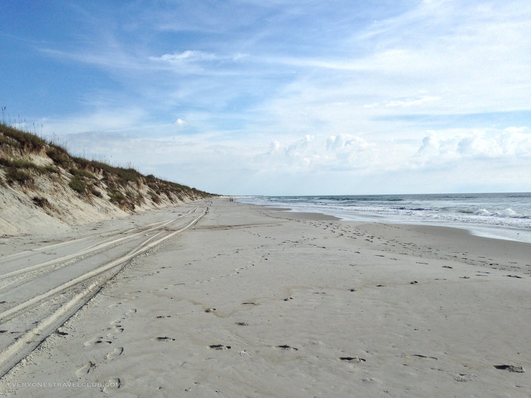 A view of the beach at Bear Island, North Carolina