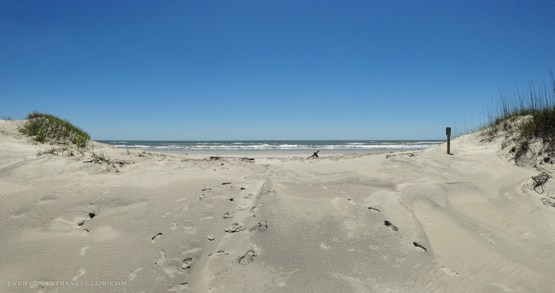 View from the beach on Bear Island, Hammocks Beach State Park