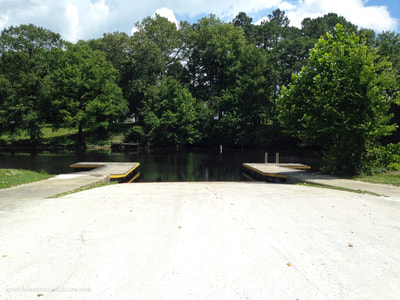 A view of the Trent River boat launch in NC.