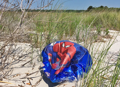 Balloons Blow! A littered balloon on a Crystal Coast Beach