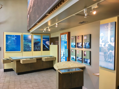 Inside the Harkers Island Visitor Center for Cape Lookout, NC