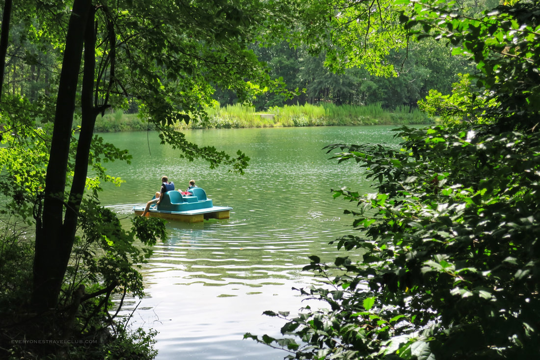 Paddleboat rentals at the lake at Cliffs of the Neuse State Park