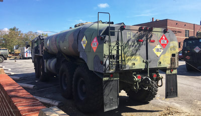 National Guard on standby in downtown New Bern following hurricane Florence