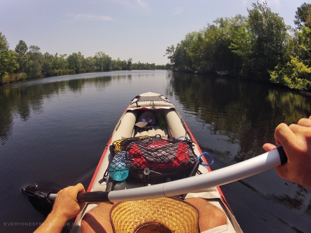 Kayaking between Dixon Field Landing and Haywood Landing on the White Oak River.