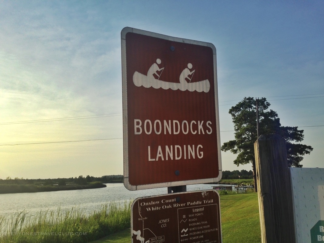 Paddling by Boondocks Landing along the White Oak River Paddle Trail