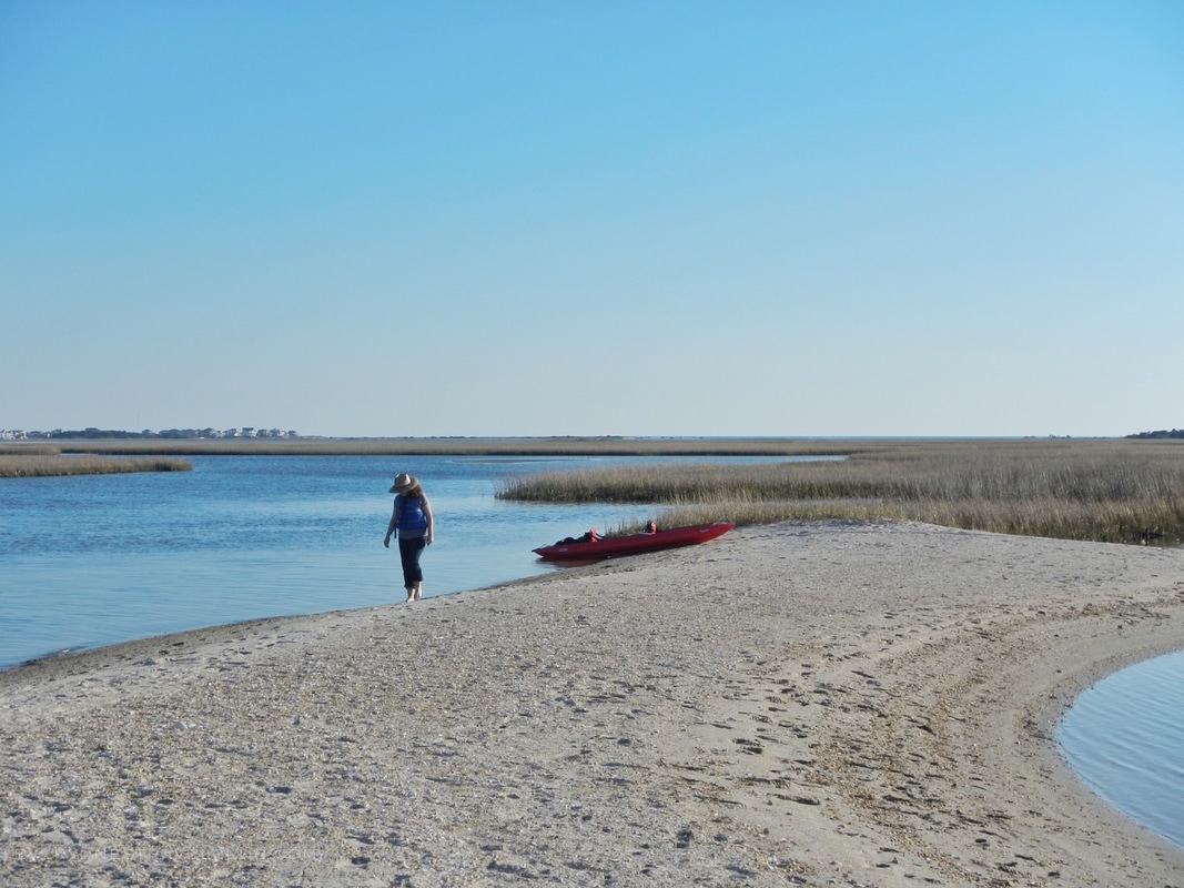 Exploring one of North Carolina's many barrier islands along the ICW.