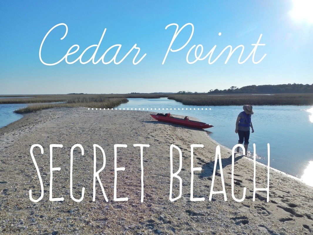 Paddling to secret beaches from the Cedar Point WRC access in North Carolina