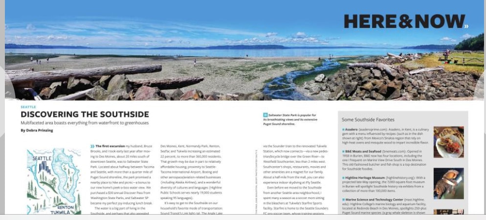 Alaska Airlines Beyond Magazine article on Discovering the Pacific Northwest's Southside.